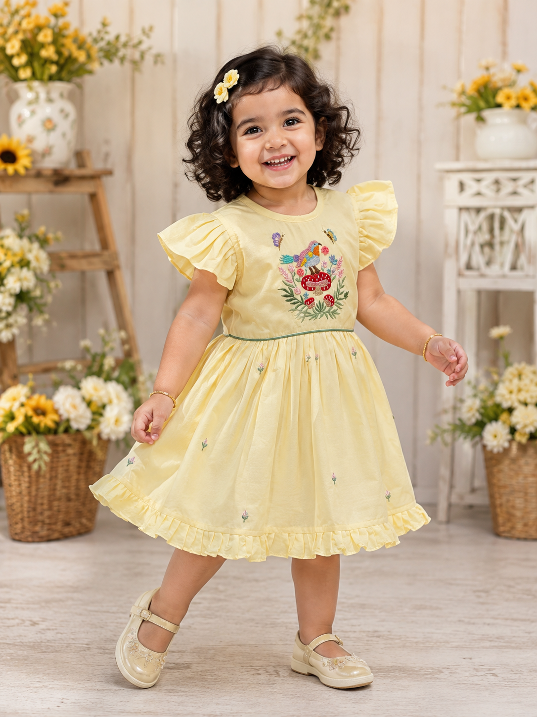 Yaazhini Silk Dress for Girls | 1Y to 5Y