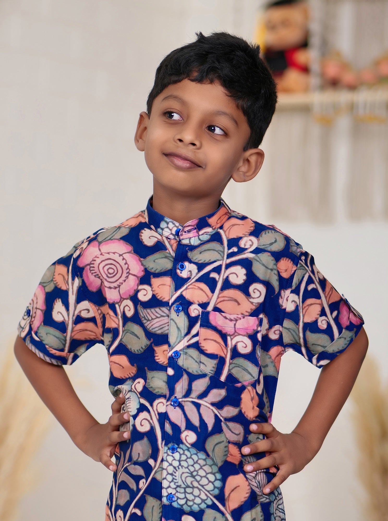 Boys Printed shirt at Mul Mul soft fabric/party wear shirt