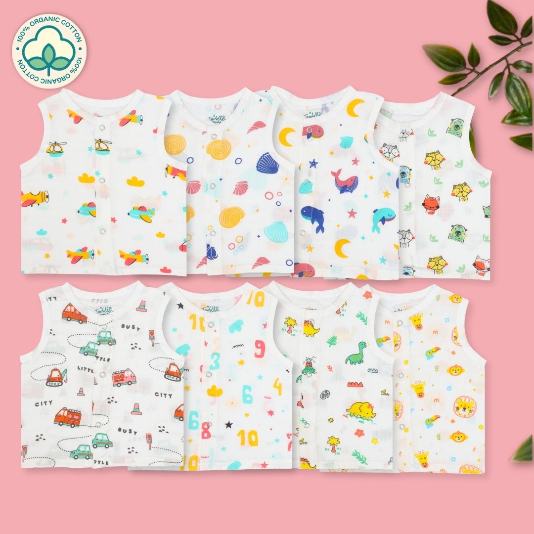 BEST SELLER - Muslin Jabla Button Type for Babies -  Combo Packs