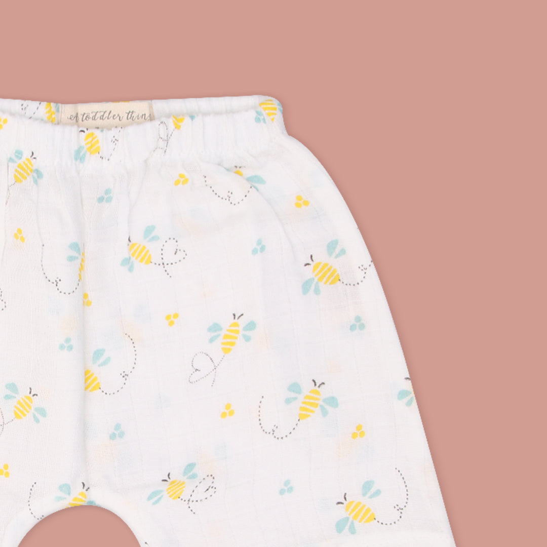 Buzzing Bee - Muslin Jabla and Shorts for Babies and Toddlers